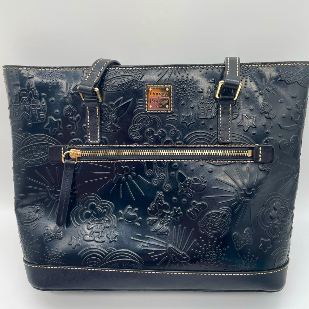 Disney Dooney & Bourke Black Embossed Tote Bag